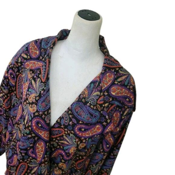 Howard Wolf Vintage Paisley Print Jacket, Women's Size XL Boho Retro Chic Art‎ - Picture 2 of 14